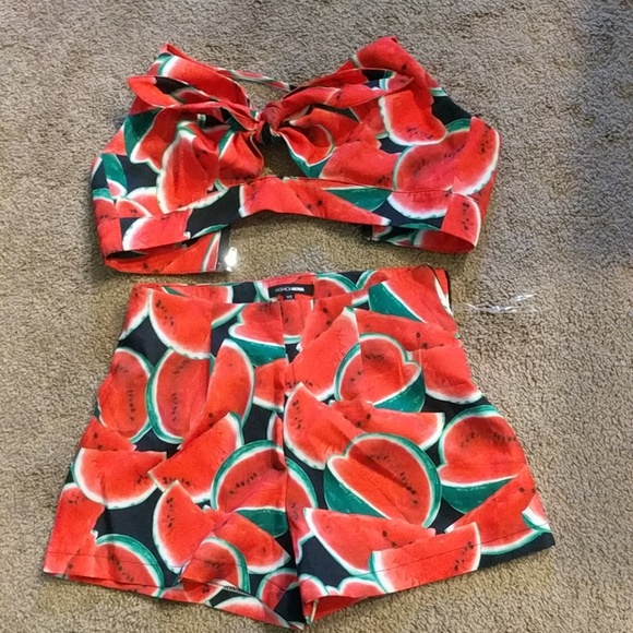 Fashion Nova Tops - Crop top with matching shorts